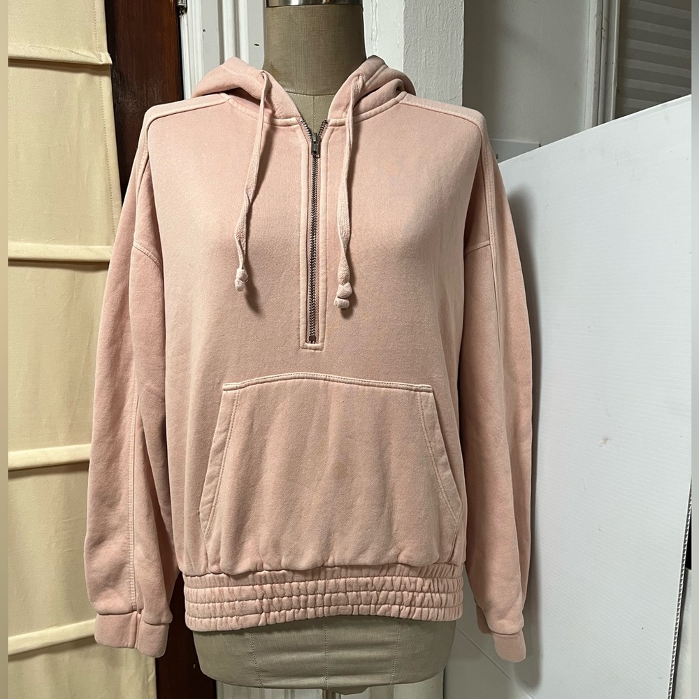 Free people pullover pink intercept 1/2 zipped hoodie - Picture 5 of 14